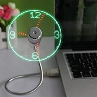 ⏰ onxe led usb clock fan: real time display, silver; 1 year warranty logo