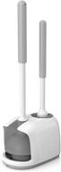 🚽 mibio 2-in-1 toilet plunger and brush set with water storage design - heavy duty combo for bathroom cleaning (white, 1 set) logo