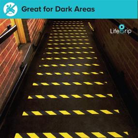 img 2 attached to 🦶 LifeGrip Anti Slip Traction Tape - 4" x 30' - Superior Grip, Friction, Abrasive Adhesive for Stairs, Safety, Tread Step - Indoor/Outdoor Use - Caution Yellow/Black