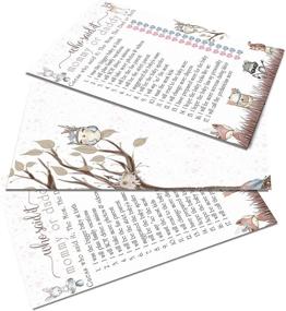 img 3 attached to 🌿 Woodland Parental Trivia Game Cards for Baby Shower (25 Pack) Guess Who Said It - Entertaining Activity for Guests – Rustic Floral and Forest Animal Theme (5 x 7 Inches) Paper Clever Party