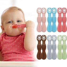 img 4 attached to Baby Led Silicone Chewable Utensils Self Feeding