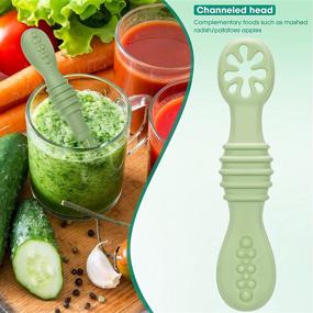 img 2 attached to Baby Led Silicone Chewable Utensils Self Feeding