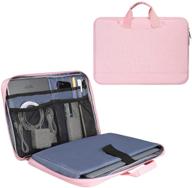 15.6 inch pink laptop sleeve briefcase for women with accessories organizer - dell inspiron 15 5584, hp envy/spectre x360 15.6, acer aspire 15, lenovo yoga 730 15.6, asus msi macbook case logo