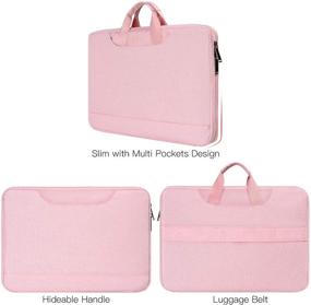 img 2 attached to 15.6 Inch Pink Laptop Sleeve Briefcase for Women with Accessories Organizer - Dell Inspiron 15 5584, HP Envy/Spectre x360 15.6, Acer Aspire 15, Lenovo Yoga 730 15.6, ASUS MSI Macbook Case