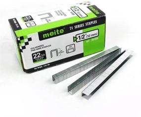 img 2 attached to 🔩 meite 22GA 71 Series Fine Wire Staples: 3/8-Inch Crown, Galvanized Upholstery Staples (10000pcs/Box)