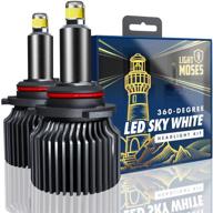 optimized light moses 9005/hb3 led headlight bulbs - elite 360°, 6,000k sky white, 10,000lm super brightness, 70w headlight conversion kits logo