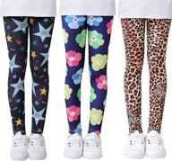 👧 jeskids girls leggings - adorable printed stretch yoga pants - ankle length - 3-pack for ages 4-13 years logo