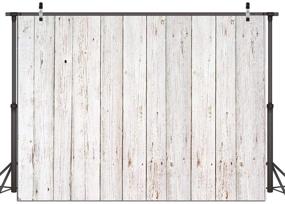 img 4 attached to Dudaacvt Vintage Wood Backdrop: Retro Rustic White & Gray Wooden Floor Background for Photography, Kids, Adult Photo Booth, Video Shoot - Vinyl Studio Props, 7x5FT
