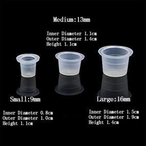 img 3 attached to 🖌️ SOTICA Tattoo Ink Caps Cups - Pack of 300 Tattoo Pigment Cups, Mixed Size Plastic Ink Cups (9mm, 13mm, 16mm) - Tattoo Supplies, Ink Caps for Tattoo Kits, Eyebrow Microblading Tools