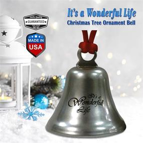 img 3 attached to 🔔 Bevin Bells It's A Wonderful Life Steel Christmas Ornament Bell - Movie Keepsake, Gift Box & Red Hanging String - Made in USA