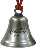 🔔 bevin bells it's a wonderful life steel christmas ornament bell - movie keepsake, gift box & red hanging string - made in usa логотип