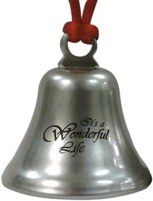 img 4 attached to 🔔 Bevin Bells It's A Wonderful Life Steel Christmas Ornament Bell - Movie Keepsake, Gift Box & Red Hanging String - Made in USA