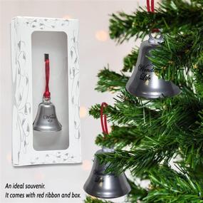 img 1 attached to 🔔 Bevin Bells It's A Wonderful Life Steel Christmas Ornament Bell - Movie Keepsake, Gift Box & Red Hanging String - Made in USA