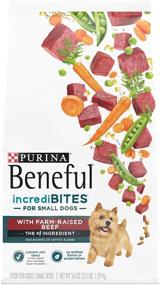 img 4 attached to 🐶 Purina Beneful Incredibites: Farm-Raised Beef Small Breed Dry Dog Food - 3.5 lb. Bags (Pack of 4)