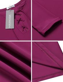 img 1 attached to MAXMODA Women's Long Sleeve Rashguard: High UPF 50+ Protection in Stylish Swimwear Top