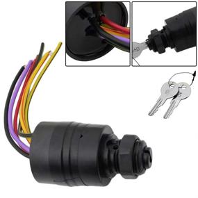 img 3 attached to 🚤 Ignition Switch for Mercury 87-88107A5: Boat Push to Choke, 6 Wire Base Key Switch with 2 Keys & Connectors