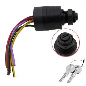 img 4 attached to 🚤 Ignition Switch for Mercury 87-88107A5: Boat Push to Choke, 6 Wire Base Key Switch with 2 Keys & Connectors