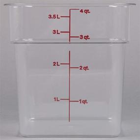 img 1 attached to 📦 Cambro Polycarbonate Square Food Storage Containers 4 Quart With Lid - Set of 2