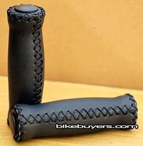 img 3 attached to 🚲 Black Velo Vinyl Leather Grips for 7/8" Handlebars on Beach Cruiser Bikes