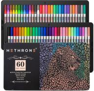 🖍️ vibrant 60 color gel pens set for adult coloring books - neon, pastel, metallic, glitter - more ink (40% extra) logo