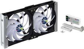 img 4 attached to 💦 TITAN- TTC-SC20: IP55 Waterproof Double Rack Mount Ventilation Cooling Fan with Timer and Speed Controller - 12V DC, 140mm