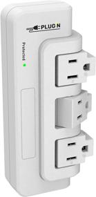 img 4 attached to ETL Certified 15A Premium Rotating Wall Outlet Surge Protector Extender for Home and Office - 3 Outlet