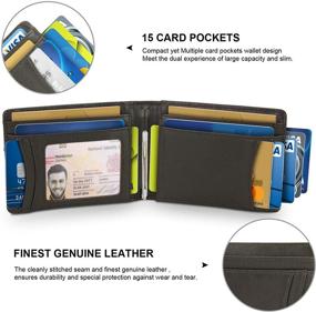 img 3 attached to 🕴️ Men's Minimalist Leather Wallet with RFID Blocking - Stylish Accessory for Enhanced Security