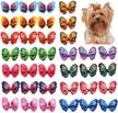 multicolored butterfly grooming topknot accessories logo