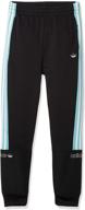 👖 adidas originals unisex youth black pants: stylish girls' active clothing logo