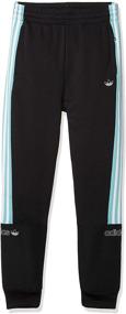 img 4 attached to 👖 Adidas Originals Unisex Youth Black Pants: Stylish Girls' Active Clothing