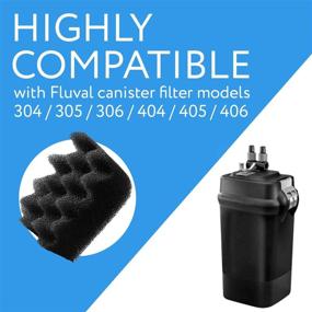 img 3 attached to 🐠 Fluval-Compatible Replacement Foam Filters 4-Pack - Compatible with 304 / 305/ 306 / 404 / 405 / 406 Aquarium Canister Filter Models - Bio-Foam A237 Equivalent - Made in the USA By Impresa Products