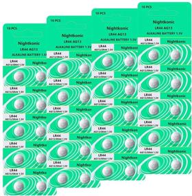 img 4 attached to Ночной LR44 AG13 357 SR44 A76 303 батарея 1.5V кнопка монетный элемент - 40 штук