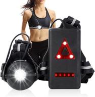 🏃 west biking night running lights: usb rechargeable chest light, 90° adjustable beam angle, 500 lumens waterproof ultra bright safety lamp with reflective straps for runner логотип