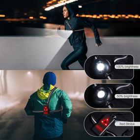 img 3 attached to 🏃 West Biking Night Running Lights: USB Rechargeable Chest Light, 90° Adjustable Beam Angle, 500 Lumens Waterproof Ultra Bright Safety Lamp with Reflective Straps for Runner