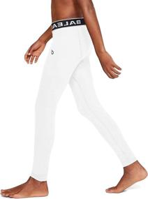 img 3 attached to BALEAF Youth Compression Pants: Base Layer Leggings for Yoga, Sports, Running, and Training