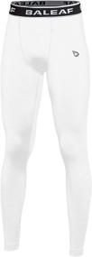 img 1 attached to BALEAF Youth Compression Pants: Base Layer Leggings for Yoga, Sports, Running, and Training