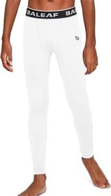 img 4 attached to BALEAF Youth Compression Pants: Base Layer Leggings for Yoga, Sports, Running, and Training