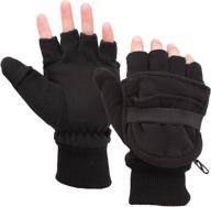 thinsulate mittens fingers weather convertible men's accessories logo