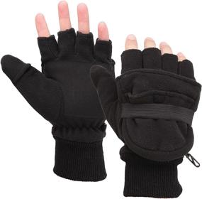 img 4 attached to Thinsulate Mittens Fingers Weather Convertible Men's Accessories