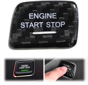 img 4 attached to 🔑 Glossy Black Carbon Fiber Keyless Start/Stop Push Button Cover with Indicator Opening, Fits Chevrolet C7 Corvette 2014-2019