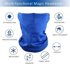 img 3 attached to 🏞️ Suweor Upo 5-Piece Cooling Neck Gaiter for Sport & Outdoor Activities - Sun UV Protection, Breathable Face Mask Scarf, Bandana for Cycling, Climbing, Fishing, Hunting