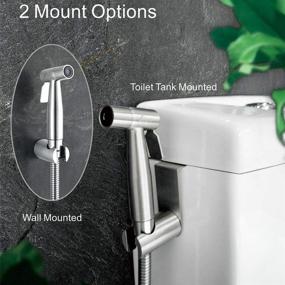 img 3 attached to 🚿 VENETIO Handheld Bidet Sprayer for Toilet Seat: Anti-leak Hose, Wall/Toilet Mount, Multi-function – 304 Stainless Steel