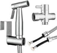 🚿 venetio handheld bidet sprayer for toilet seat: anti-leak hose, wall/toilet mount, multi-function – 304 stainless steel logo