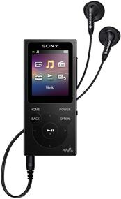 img 1 attached to 🎧 Sony NWE393/B 4GB Walkman MP3 плеер (черный) + прочный чехол для ношения