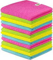 scrubit 12-pack microfiber cleaning cloths - lint & streak-free rags for home, 🧽 automotive, kitchen, and screens - highly absorbent and soft wash cloths (12 x 16) logo