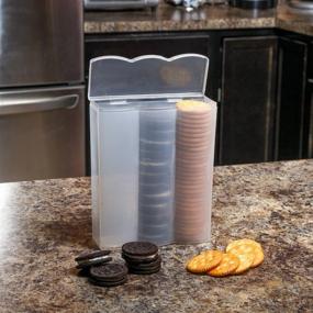 img 2 attached to 🍪 Home-X Convenient Cracker and Cookie Keeper: Organize and Store Snacks Easily with 3 Rows