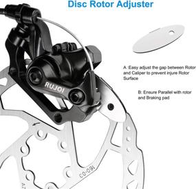 img 3 attached to RUJOI 160mm Disc Brake Rotor: High Performance, 6-Bolt Design with Brake Pad Adjuster - Ideal for Shimano/Tektro/TRP Brake Lock (2pcs)