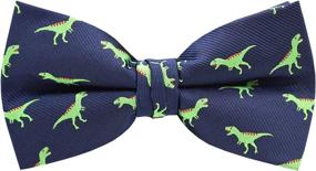 img 4 attached to Carahere Handmade Pre Tied Dinosaur Pattern 1 Men's Accessories and Ties, Cummerbunds & Pocket Squares