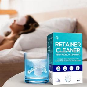 img 3 attached to 🦷 Retainer & Denture Cleaner Tablets - 120 Pcs (4 Months Supply) | Removes Stains & Plaque | Mint Flavor
