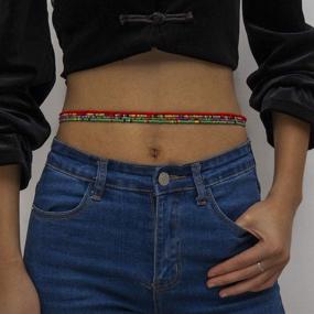 img 2 attached to African Waist Beads for Women: Stretchy 🧘 Belly Beads Chain with Charms for Effective Weight Loss